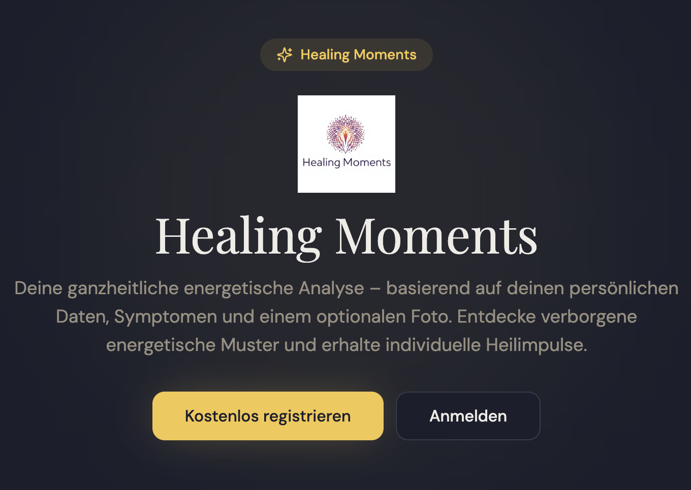 Healing Moments App – ganzheitliche energetische Analyse
